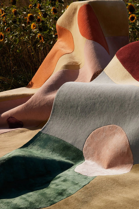 Layered Poppykalas Magical Garden rug PKMG