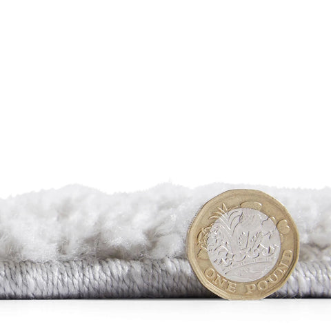 Think Rugs Ideal Shaggy 80260 Silver Rug