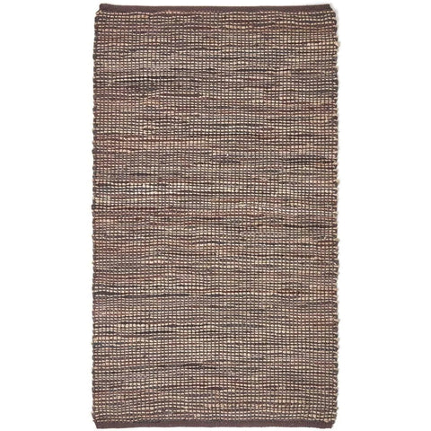 Homescapes Madras Leather Hemp Rug