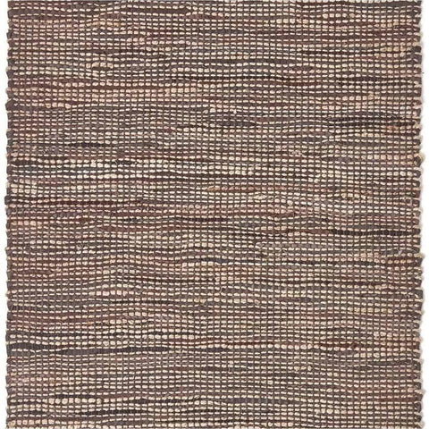 Homescapes Madras Leather Hemp Rug