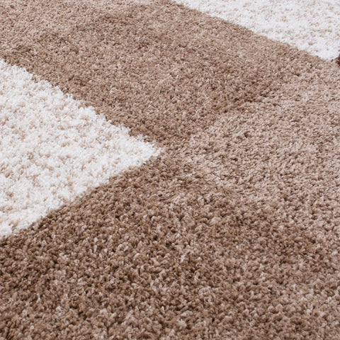 THE Rugs Modern Luxury Shaggy Rug Geometric