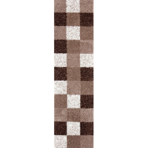 THE Rugs Modern Luxury Shaggy Rug Geometric