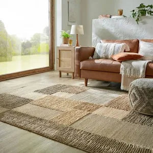 Dunelm Jute Braided Patchwork Rug