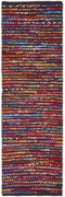 Homescapes Handwoven Multi Coloured Recycled Chindi Folk Hallway Runner