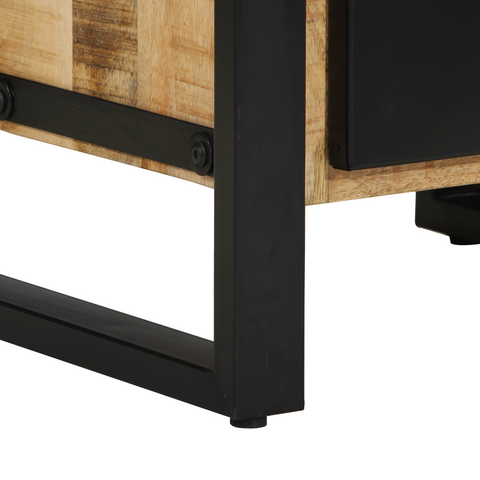 vidaXL Bathroom Furniture Set 2 pcs Brown Soild rough mango wood