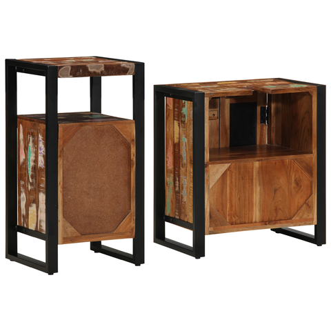 vidaXL Bathroom Furniture Set 2 pcs Brown Solid reclaimed wood