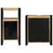vidaXL Bathroom Furniture Set with Shelf with Storage with Door 2 pcs Brown 55 x 35 x 60 cm