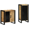 vidaXL Bathroom Furniture Set with Shelf 2 pcs Brown Solid Mango Wood
