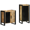 vidaXL Bathroom Furniture Set with Shelf 2 pcs Brown Solid Mango Wood
