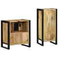 vidaXL Bathroom Furniture Set with Shelf 2 pcs Brown Solid Mango Wood