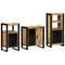 vidaXL Bathroom Furniture Set with Shelf 3 pcs Brown Solid Mango Wood