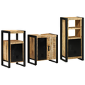 vidaXL Bathroom Furniture Set with Shelf 3 pcs Brown Solid Mango Wood