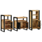 vidaXL Bathroom Furniture Set with Shelf 3 pcs Brown Solid Mango Wood