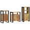 vidaXL Bathroom Furniture Set with Shelf 3 pcs Brown Solid Mango Wood