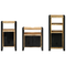 vidaXL Bathroom Furniture Set with Shelf 3 pcs Brown Solid Mango Wood