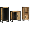 vidaXL Bathroom Furniture Set with Shelf 3 pcs Brown Solid Mango Wood