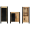 vidaXL Bathroom Furniture Set with Shelf 3 pcs Brown Solid Mango Wood