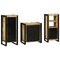 vidaXL Bathroom Furniture Set with Shelf 3 pcs Brown Solid Mango Wood
