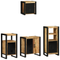 vidaXL Bathroom Furniture Set with Shelf 4 pcs Brown Solid Mango Wood