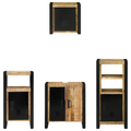 vidaXL Bathroom Furniture Set with Shelf 4 pcs Brown Solid Mango Wood