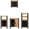 vidaXL Bathroom Furniture Set with Shelf 4 pcs Brown Solid Mango Wood