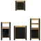 vidaXL Bathroom Furniture Set with Shelf 4 pcs Brown Solid Mango Wood