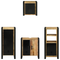 vidaXL Bathroom Furniture Set with Shelf 4 pcs Brown Solid Mango Wood