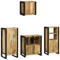 vidaXL Bathroom Furniture Set with Shelf 4 pcs Brown Solid Mango Wood