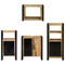 vidaXL Bathroom Furniture Set with Shelf 4 pcs Brown Solid Mango Wood