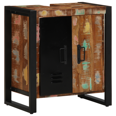 vidaXL Bathroom Furniture Set 4 pcs Multicolour Solid Reclaimed Wood