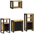 vidaXL Bathroom Furniture Set with Shelf 4 pcs Brown Solid Mango Wood