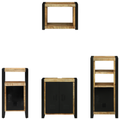 vidaXL Bathroom Furniture Set with Shelf 4 pcs Brown Solid Mango Wood