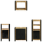 vidaXL Bathroom Furniture Set with Shelf 4 pcs Brown Solid Mango Wood