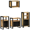 vidaXL Bathroom Furniture Set with Shelf 4 pcs Brown Solid Mango Wood