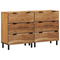 vidaXL Sideboards 2 pcs Brown 60x33x75 cm Solid Wood Acacia