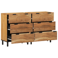 vidaXL Sideboards 2 pcs Brown 60x33x75 cm Solid Wood Acacia