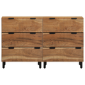 vidaXL Sideboards 2 pcs Brown 60x33x75 cm Solid Wood Acacia
