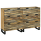 vidaXL Sideboards with Drawer with Storage 2 pcs Brown Medium Solid mango wood