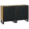 vidaXL Sideboards with Drawer with Storage 2 pcs Brown Medium Solid mango wood