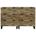 vidaXL Sideboards with Drawer with Storage 2 pcs Brown Medium Solid mango wood