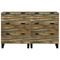 vidaXL Sideboards with Drawer with Storage 2 pcs Brown Medium Solid mango wood