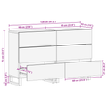 vidaXL Sideboards with Drawer with Storage 2 pcs Brown Medium Solid mango wood