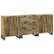 vidaXL Bathroom Furniture Set 3 pcs Brown Medium Solid wood