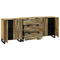 vidaXL Bathroom Furniture Set 3 pcs Brown Medium Solid wood