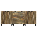vidaXL Bathroom Furniture Set 3 pcs Brown Medium Solid wood