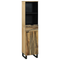 vidaXL Bathroom Furniture Set with Drawer with Shelf with Storage with Door with Mirror 3 pcs Brown Tall