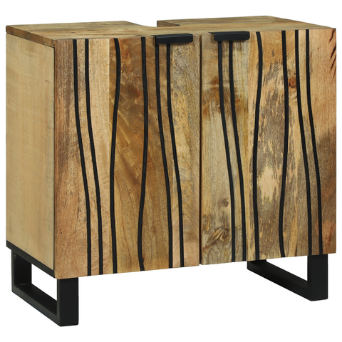 vidaXL Bathroom Furniture Set 4 pcs Brown Large Solid acacia wood