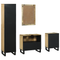 vidaXL Bathroom Furniture Set 4 pcs Brown Large Solid acacia wood