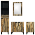 vidaXL Bathroom Furniture Set 4 pcs Brown Large Solid acacia wood