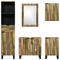 vidaXL Bathroom Furniture Set with Drawer with Shelf with Storage with Door with Mirror 5 pcs Brown Medium